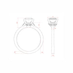 Load image into Gallery viewer, EDEN PRINCESS CUT MOISSANITE ENGAGEMENT RING