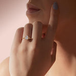 Load image into Gallery viewer, EDEN PEAR CUT MOISSANITE ENGAGEMENT RING
