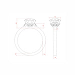 Load image into Gallery viewer, EDEN ROUND CUT MOISSANITE ENGAGEMENT RING