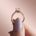 Load image into Gallery viewer, EDEN EMERALD CUT MOISSANITE ENGAGEMENT RING