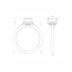Load image into Gallery viewer, EDEN EMERALD CUT MOISSANITE ENGAGEMENT RING