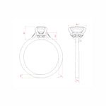 Load image into Gallery viewer, EDEN RADIANT CUT MOISSANITE ENGAGEMENT RING