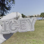Load image into Gallery viewer, ICED OUT PERSONALIZED CUSTOM NAME BAGUETTE MOISSANITE HIP HOP PENDANT