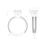 Load image into Gallery viewer, DUET ACCENTED HEART CUT MOISSANITE ENGAGEMENT RING