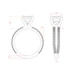 Load image into Gallery viewer, DUET ACCENTED CUSHION CUT MOISSANITE ENGAGEMENT RING