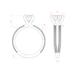 Load image into Gallery viewer, DUET ACCENTED OVAL CUT MOISSANITE ENGAGEMENT RING