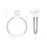 Load image into Gallery viewer, DUET ACCENTED PEAR CUT MOISSANITE ENGAGEMENT RING