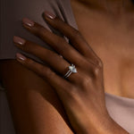 Load image into Gallery viewer, DUET ACCENTED MARQUISE CUT MOISSANITE ENGAGEMENT RING