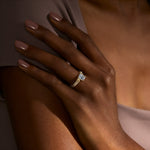Load image into Gallery viewer, VITA RADIANT CUT MOISSANITE ENGAGEMENT RING