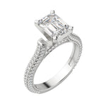 Load image into Gallery viewer, VITA EMERALD CUT MOISSANITE ENGAGEMENT RING