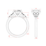 Load image into Gallery viewer, SERA PRINCESS CUT MOISSANITE ENGAGEMENT RING