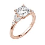Load image into Gallery viewer, SERA CUSHION CUT MOISSANITE ENGAGEMENT RING