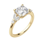Load image into Gallery viewer, SERA CUSHION CUT MOISSANITE ENGAGEMENT RING