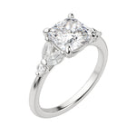 Load image into Gallery viewer, SERA CUSHION CUT MOISSANITE ENGAGEMENT RING