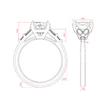 Load image into Gallery viewer, SERA CUSHION CUT MOISSANITE ENGAGEMENT RING