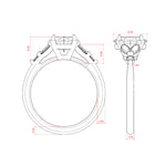 Load image into Gallery viewer, SERA OVAL CUT MOISSANITE ENGAGEMENT RING