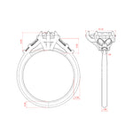 Load image into Gallery viewer, SERA PEAR CUT MOISSANITE ENGAGEMENT RING