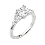 Load image into Gallery viewer, SERA ASSCHER CUT MOISSANITE ENGAGEMENT RING