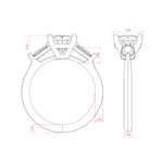 Load image into Gallery viewer, SERA ASSCHER CUT MOISSANITE ENGAGEMENT RING