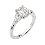 Load image into Gallery viewer, SERA EMERALD CUT MOISSANITE ENGAGEMENT RING