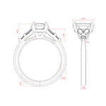 Load image into Gallery viewer, SERA RADIANT CUT MOISSANITE ENGAGEMENT RING