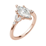 Load image into Gallery viewer, SERA MARQUISE CUT MOISSANITE ENGAGEMENT RING