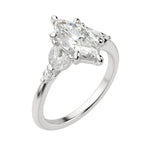 Load image into Gallery viewer, SERA MARQUISE CUT MOISSANITE ENGAGEMENT RING