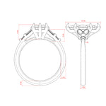 Load image into Gallery viewer, SERA MARQUISE CUT MOISSANITE ENGAGEMENT RING
