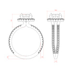 Load image into Gallery viewer, DUET HALO ROUND CUT MOISSANITE ENGAGEMENT RING