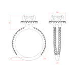 Load image into Gallery viewer, DUET HALO CUSHION CUT MOISSANITE ENGAGEMENT RING