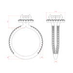 Load image into Gallery viewer, DUET HALO OVAL CUT MOISSANITE ENGAGEMENT RING