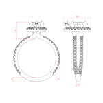 Load image into Gallery viewer, DUET HALO PEAR CUT MOISSANITE ENGAGEMENT RING