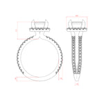 Load image into Gallery viewer, DUET HALO ASSCHER CUT MOISSANITE ENGAGEMENT RING