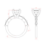 Load image into Gallery viewer, FREY PRINCESS CUT MOISSANITE ENGAGEMENT RING