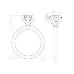 Load image into Gallery viewer, LYRE CLASSIC PEAR CUT MOISSANITE ENGAGEMENT RING