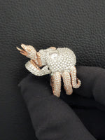 Load image into Gallery viewer, 3D SKULL FACE & SNAKE 925 SILVER STUDDED MOISSANITE DIAMOND MAN’S HIP HOP RING