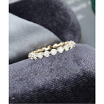 Load image into Gallery viewer, 3MM ROUND CUT BEZEL SET MATCHING FULL ETERNITY MOISSANITE WEDDING BAND