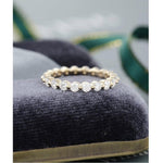 Load image into Gallery viewer, 3MM ROUND CUT BEZEL SET MATCHING FULL ETERNITY MOISSANITE WEDDING BAND