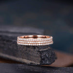 Load image into Gallery viewer, 3PCS WOMEN ETERNITY MATCHING MINIMALIST MOISSANITE WEDDING BAND