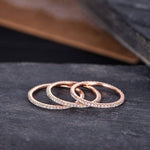 Load image into Gallery viewer, 3PCS WOMEN ETERNITY MATCHING MINIMALIST MOISSANITE WEDDING BAND