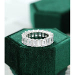 Load image into Gallery viewer, 3TCT EMERALD CUT WEDDING BAND PROMISE ANNIVERSARY GIFT FOR WOMEN