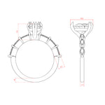 Load image into Gallery viewer, FREY PEAR CUT MOISSANITE ENGAGEMENT RING