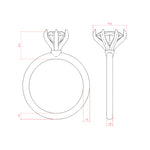 Load image into Gallery viewer, LYRE CLASSIC OVAL CUT MOISSANITE ENGAGEMENT RING