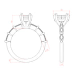 Load image into Gallery viewer, FREY OVAL CUT MOISSANITE ENGAGEMENT RING