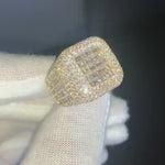 Load image into Gallery viewer, FULL ICE OUT BAGUETTE MOISSANITE DIAMOND REAL VVS FOR MEN’S CUSTOM HIP HOP RING
