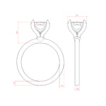 Load image into Gallery viewer, LYRE CLASSIC CUSHION CUT MOISSANITE ENGAGEMENT RING