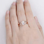 Load image into Gallery viewer, 6X9MM PEAR CUT TWIST MOISSANITE WEDDING RING SET