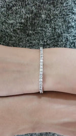 Load image into Gallery viewer, 14K SOLID GOLD 4.00 MM ROUND TENNIS BRACELET