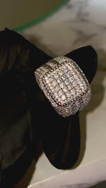 Load image into Gallery viewer, FULL ICE OUT MOISSANITE DIAMOND REAL VVS MEN’S CUSTOM HIP HOP DESIGNER BIG RING
