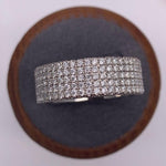 Load image into Gallery viewer, 7MM STYLISH MEN’S PAVE SPARKLING ICED OUT 5ROW ROUND CUT MOISSANITE DIAMOND BAND